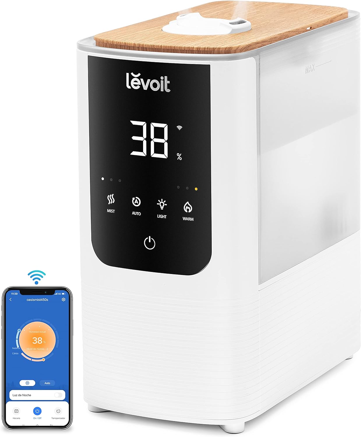 LEVOIT OasisMist 4.5L Humidificador Inteligente,