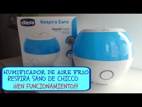 Humificador de aire frio Respira Sano de Chicco EN FUNCIONAMIENTO